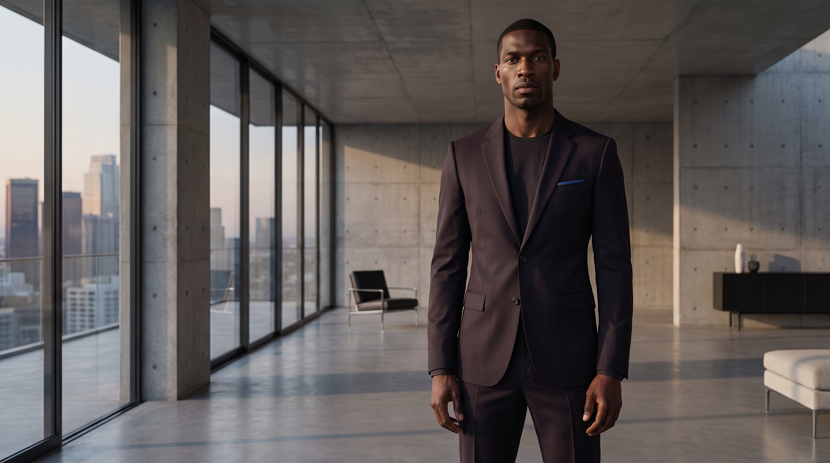 Digital human in tailored campaign look — persistent brand ambassador for global markets